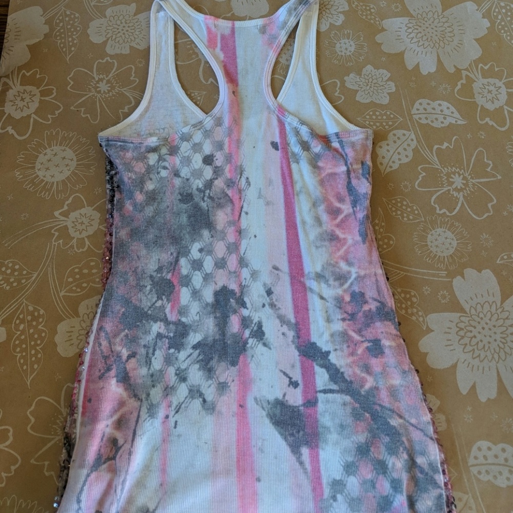 Small Guess Sequin Racerback Tank - Picture 4 of 6